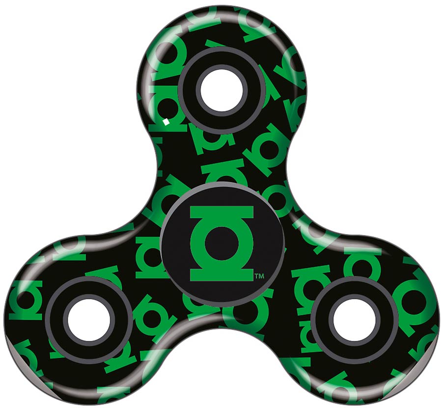 Green Lantern Symbol Plastic Tri-Fidget Spinner Toy