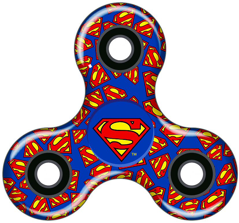 Superman Shield Symbol Plastic Tri-Fidget Spinner Toy