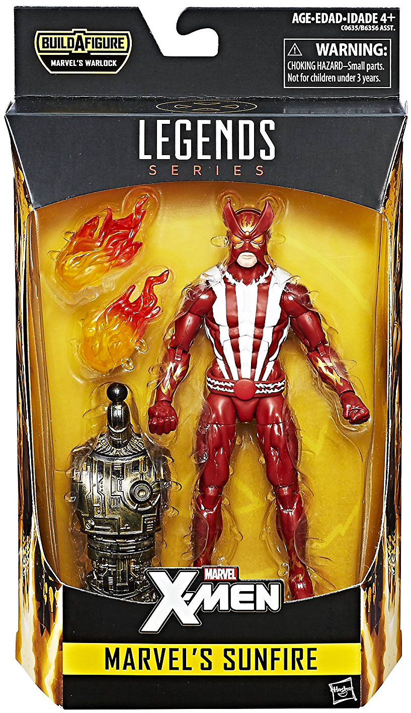 X-Men 6-Inch Legends Wave 2 Sunfire Action Figure With Warlock Build-A-Figure Part