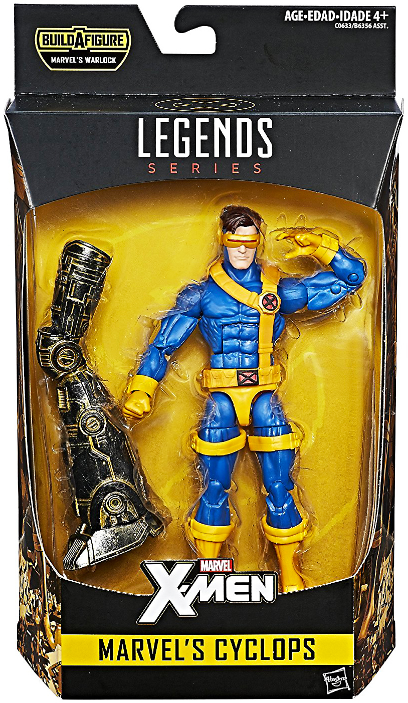 X-Men 6-Inch Legends Wave 2 90s Cyclops Action Figure With Warlock Build-A-Figure Part
