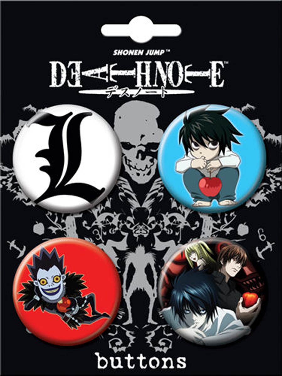 Death Note 4-Button Set 2 Carded 4-Button Set (85663BT4)