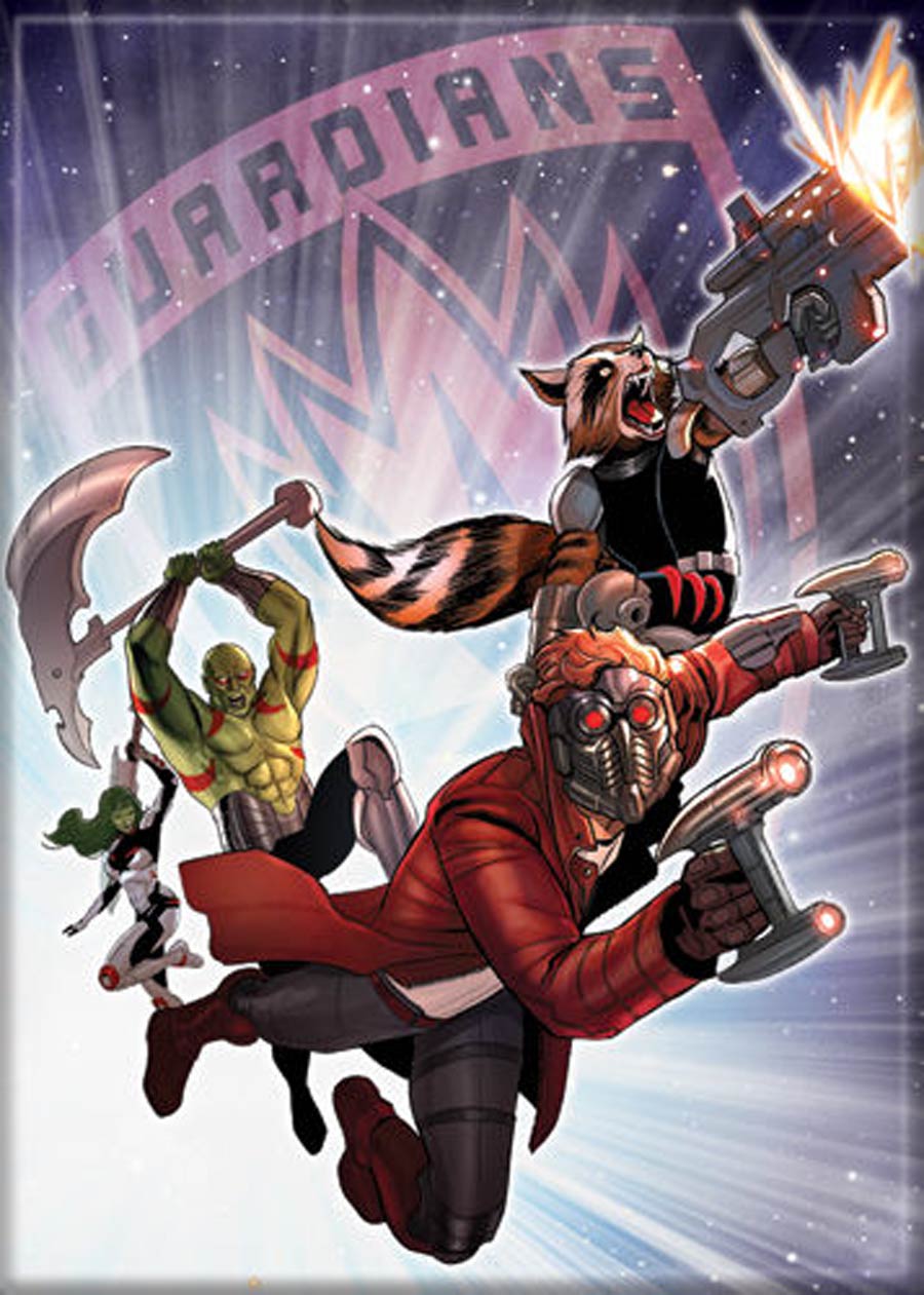 Marvel Comics 2.5x3.5-inch Magnet - Guardians Of The Galaxy Team Leaping In Space (72506MV)