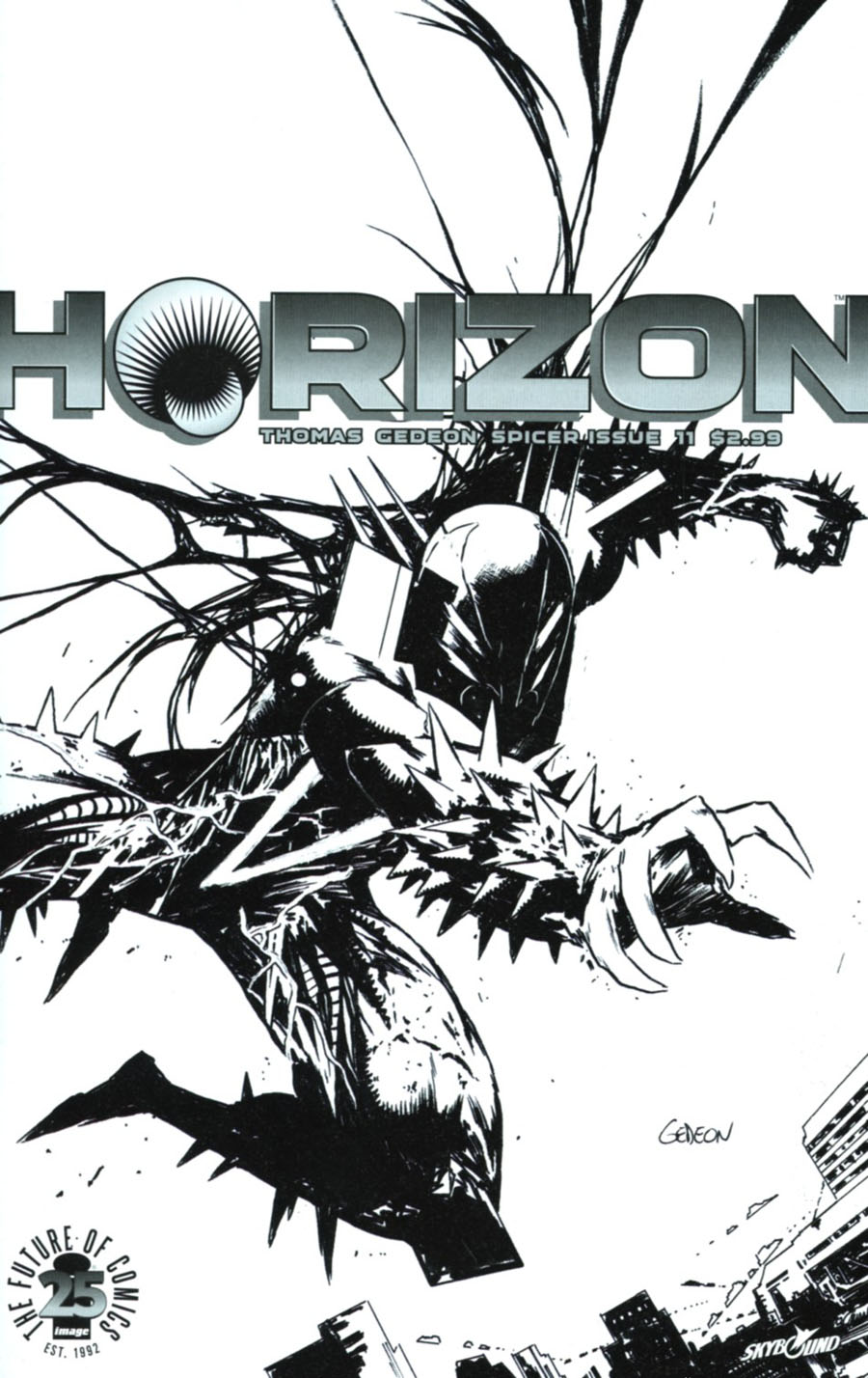 Horizon #11 Cover C Variant Juan Gedeon & Mike Spicer Spawn Month Black & White Cover