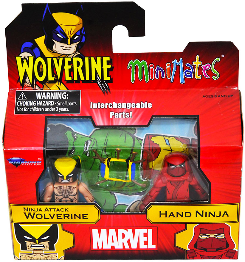 Marvel Minimates Series 72 Wolverine Comic Ninja Attack Wolverine & Hand Ninja