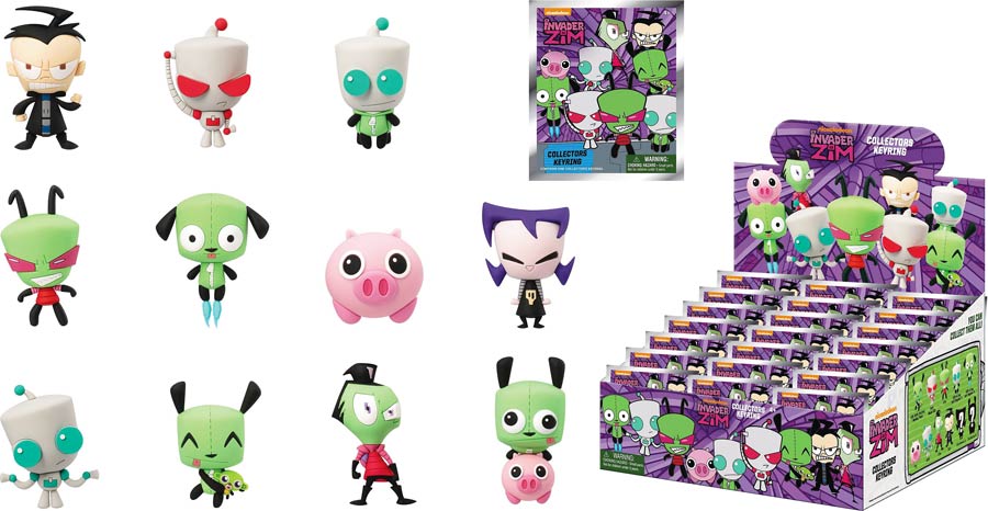 Invader Zim Laser Cut Figural Keyring Blind Mystery Box
