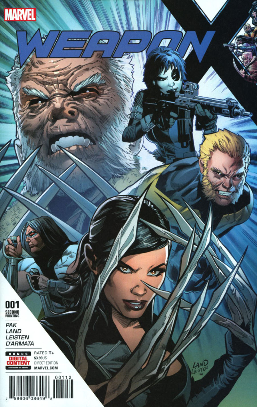 Weapon X Vol 3 #1 Cover G 2nd Ptg Greg Land Variant Cover (Resurrxion Tie-In)