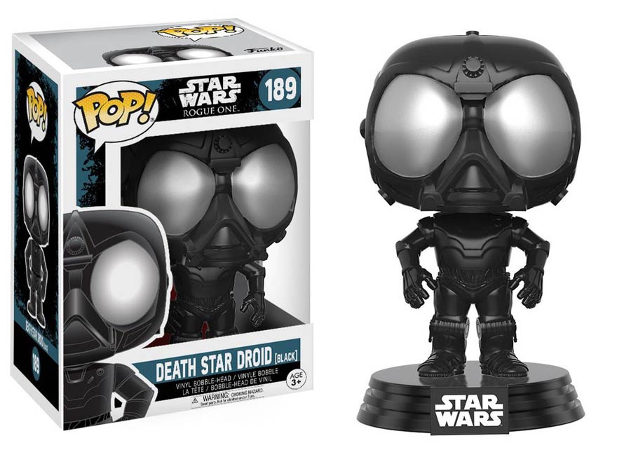 POP Star Wars 189 Rogue One Death Star Droid Black Vinyl Bobble Head