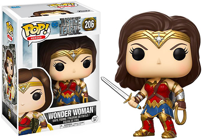 POP Heroes 206 DC Justice League Movie Wonder Woman Vinyl Figure