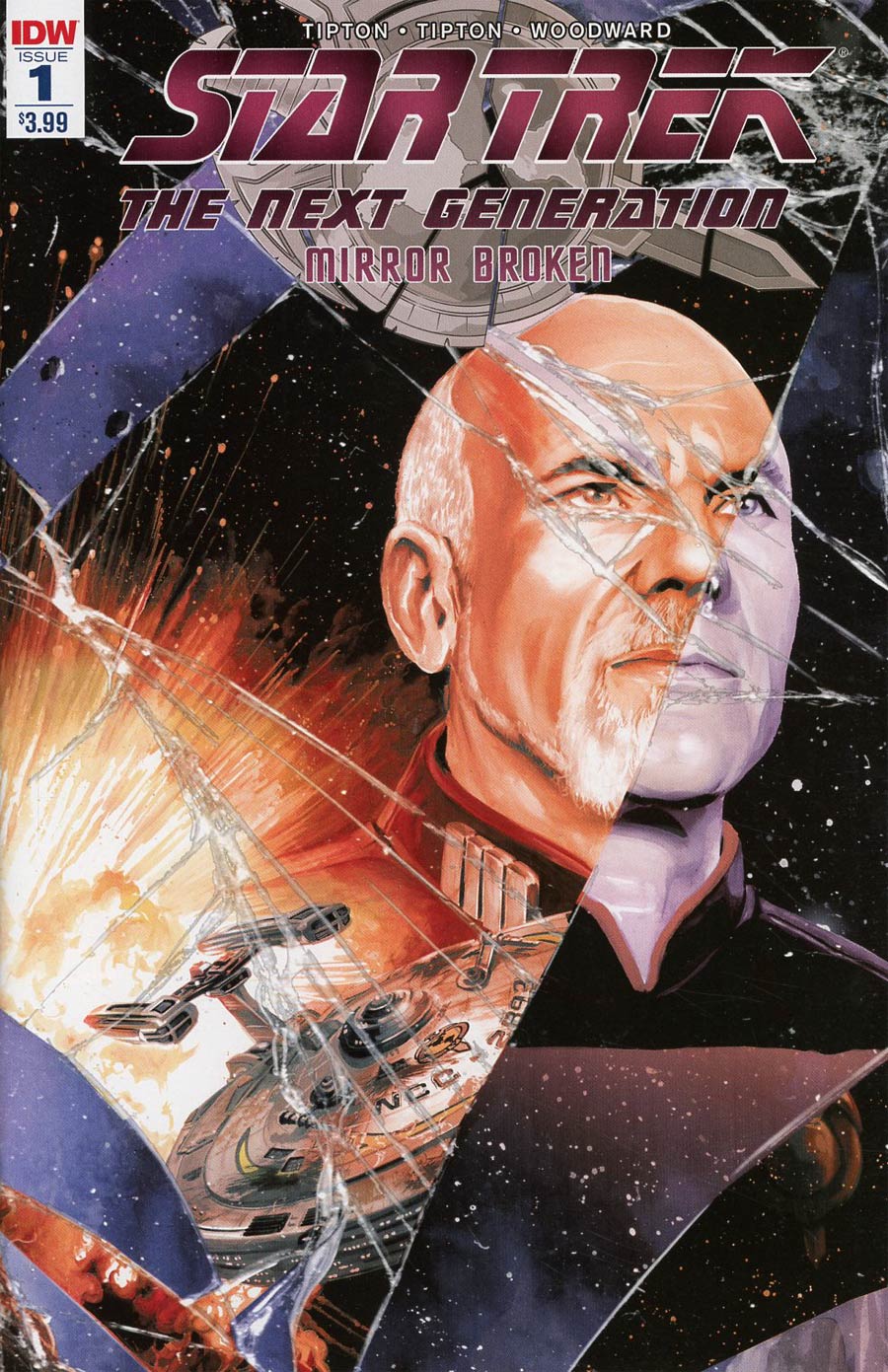 Star Trek The Next Generation Mirror Broken #1 Cover E 2nd Ptg JK Woodward Variant Cover