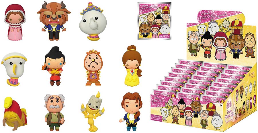 Disney Beauty And The Beast Laser Cut Figural Keyring Blind Mystery Box