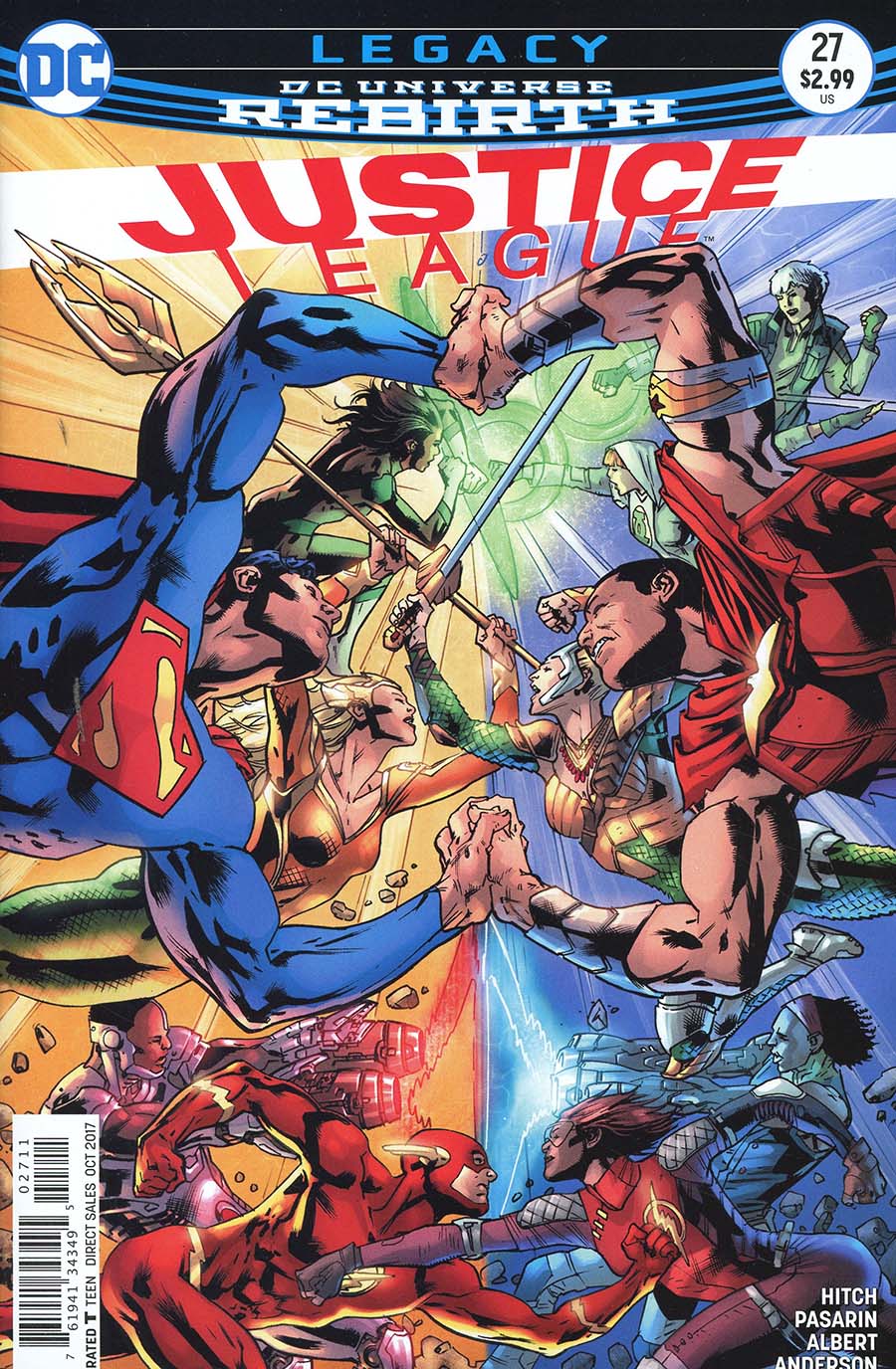 Justice League Vol 3 #27 Cover A Regular Bryan Hitch Cover