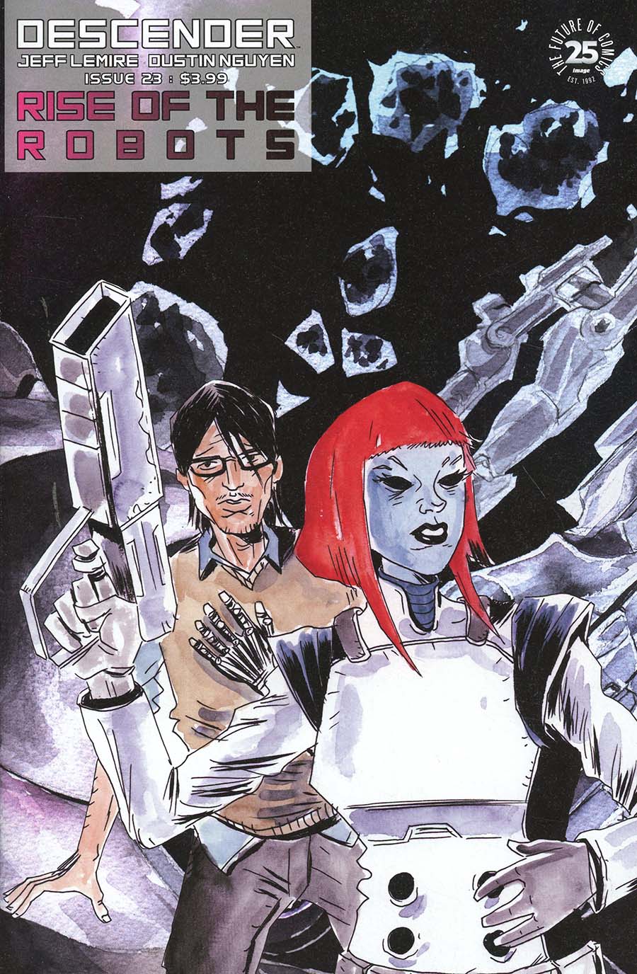 Descender #23 Cover B Variant Jeff Lemire & Dustin Nguyen Interlocking Cover