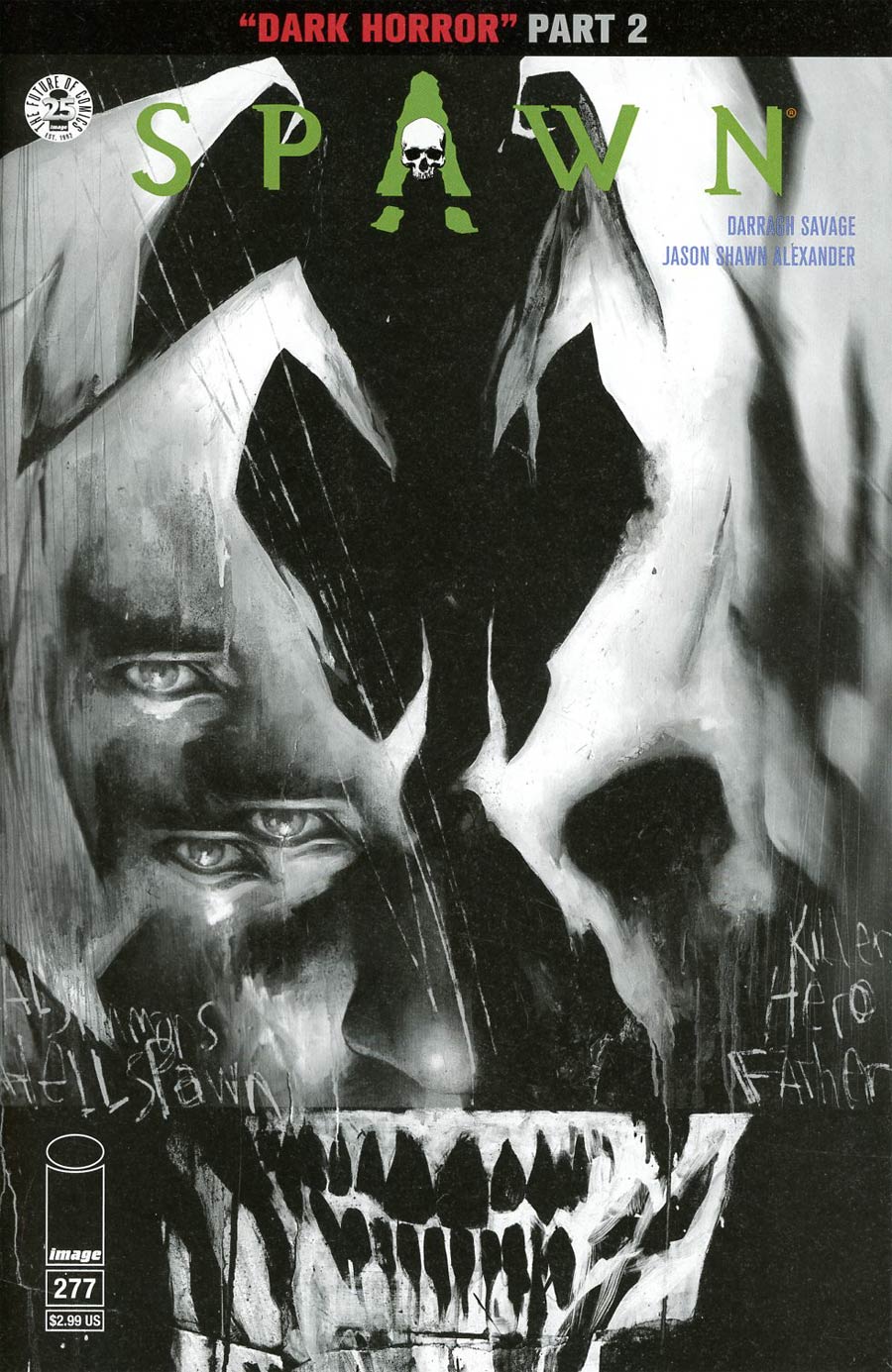 Spawn #277 Cover B Variant Jason Shawn Alexander Black & White Cover