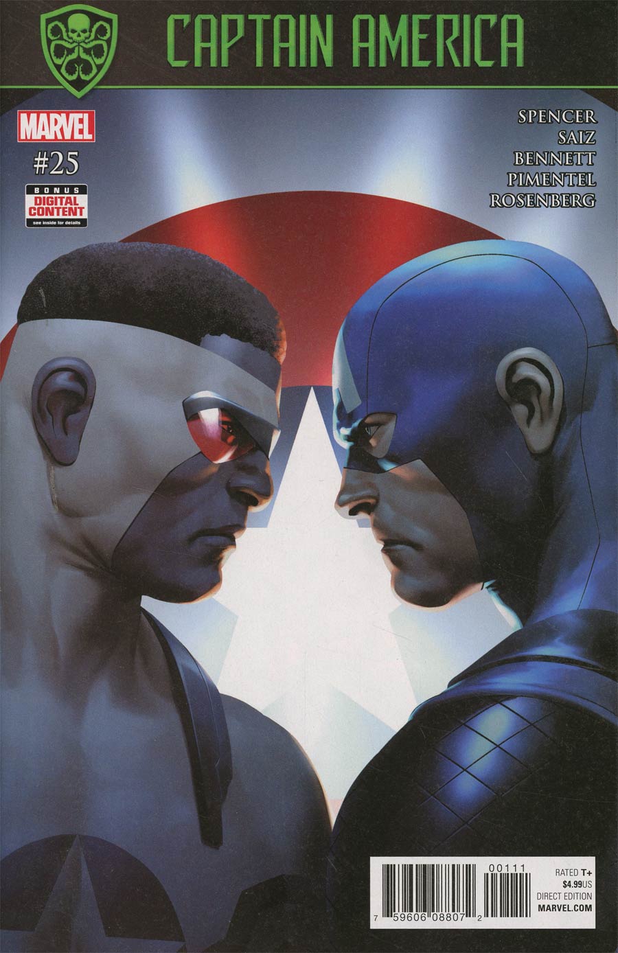 Captain America Vol 8 #25 Cover A 1st Ptg Regular Jesus Saiz Cover (Secret Empire Tie-In)