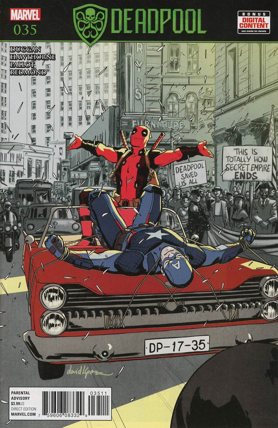 Deadpool Vol 5 #35 Cover A Regular David Lopez Cover (Secret Empire Tie-In)