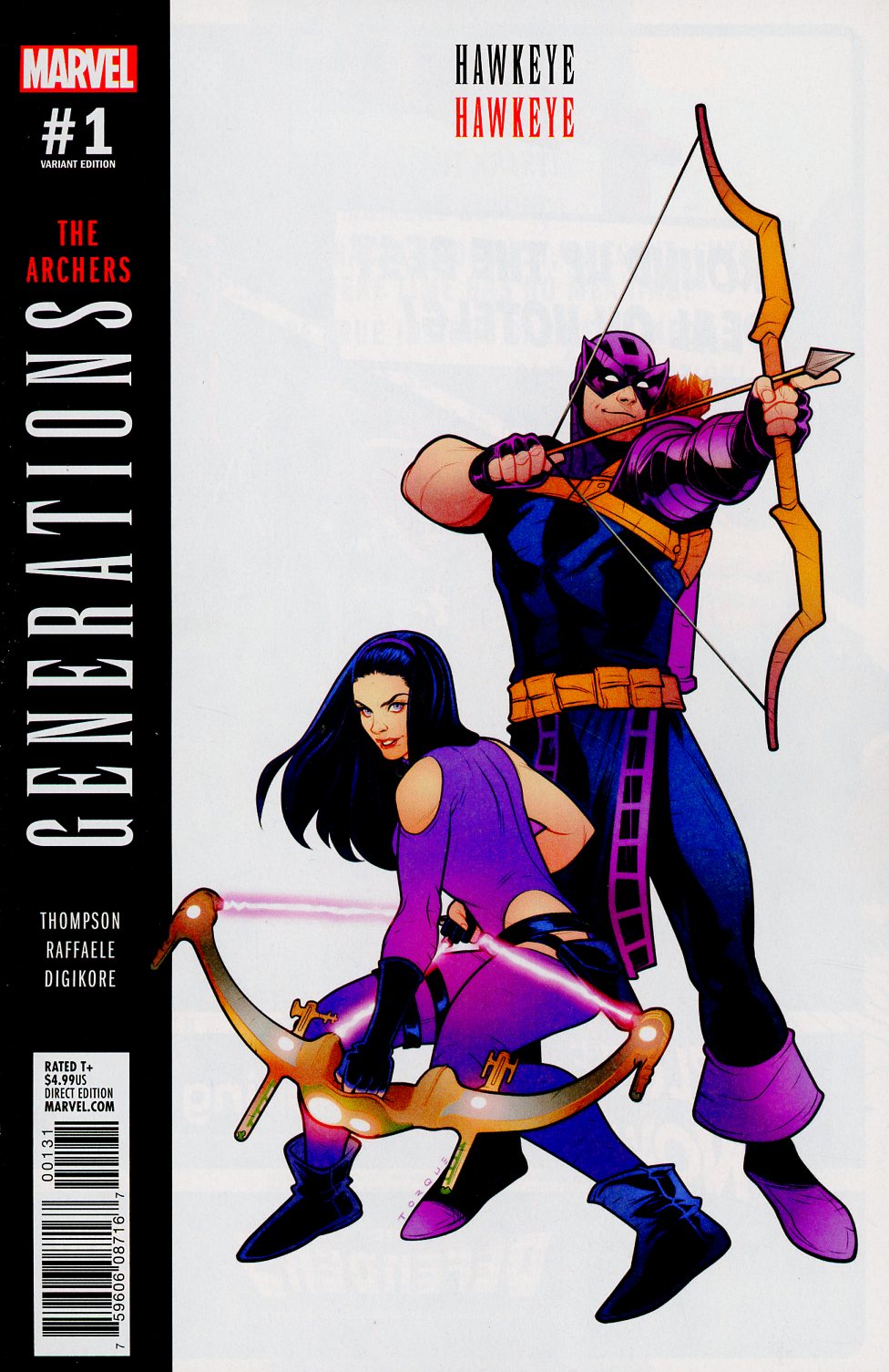 Generations Hawkeye & Hawkeye #1 Cover B Variant Elizabeth Torque Cover