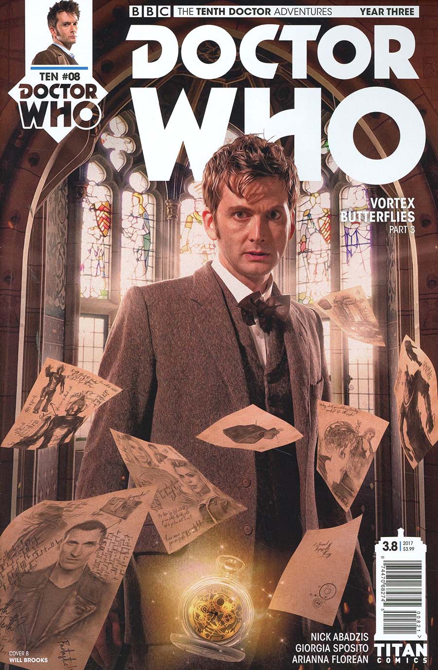 Doctor Who 10th Doctor Year Three #8 Cover B Variant Will Brooks Cover