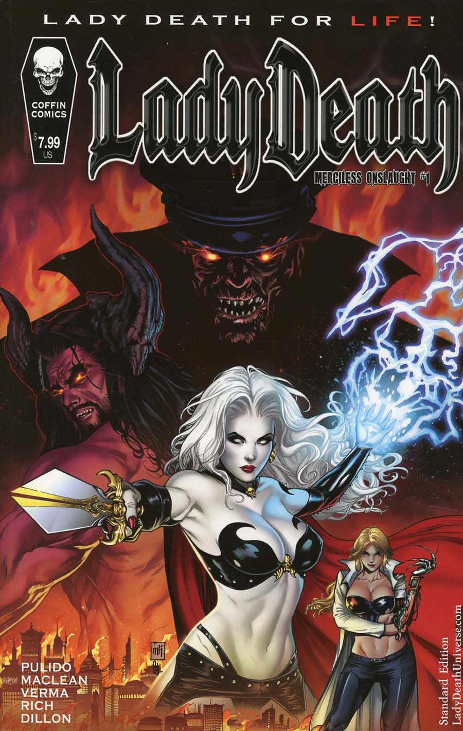 Lady Death Merciless Onslaught #1 Cover A Regular Mike Krome Cover