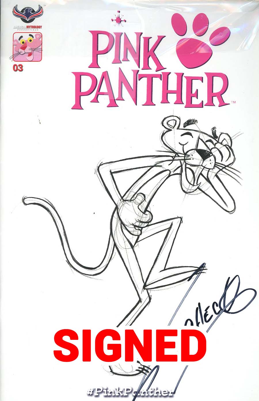 Pink Panther Vol 3 #1-3 Sketch Covers Set Signed Edition
