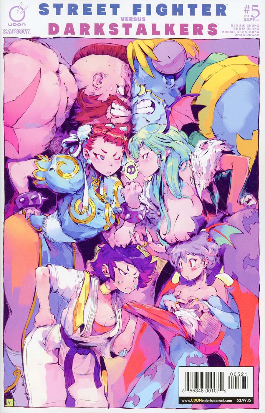 Street Fighter vs Darkstalkers #5 Cover B Variant Andrea Cofrancesco Guest Artist Cover