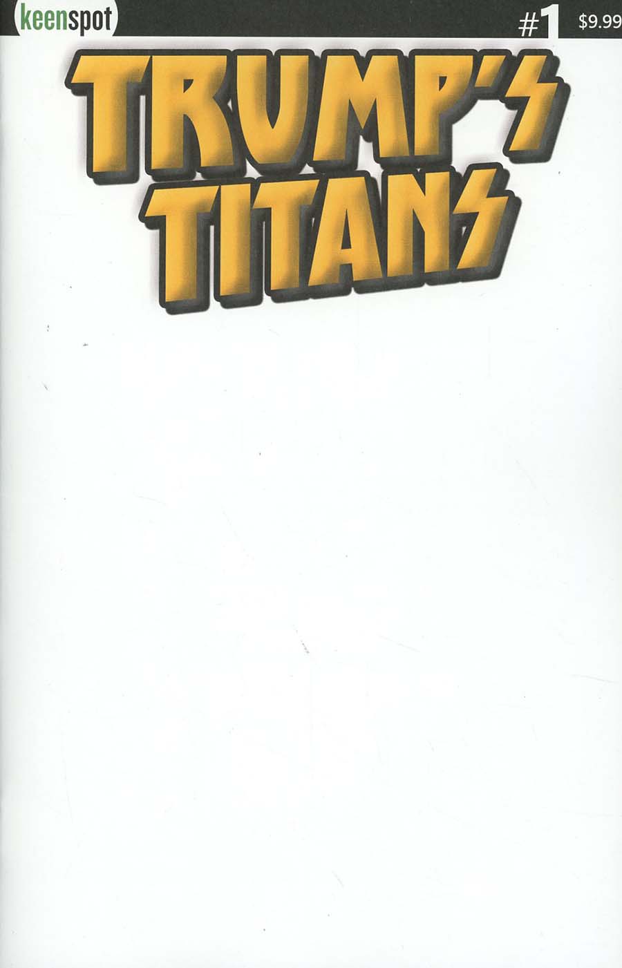 Trumps Titans #1 Cover B Variant Luxurious Gold Blank Cover