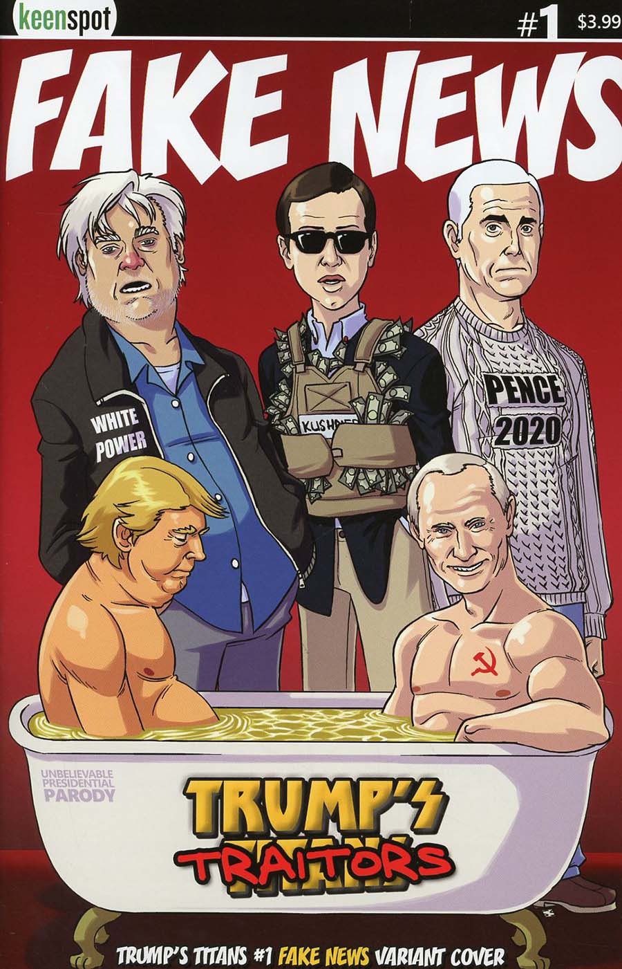 Trumps Titans #1 Cover C Variant Bill Blankenship Unbelievable Fake News Cover