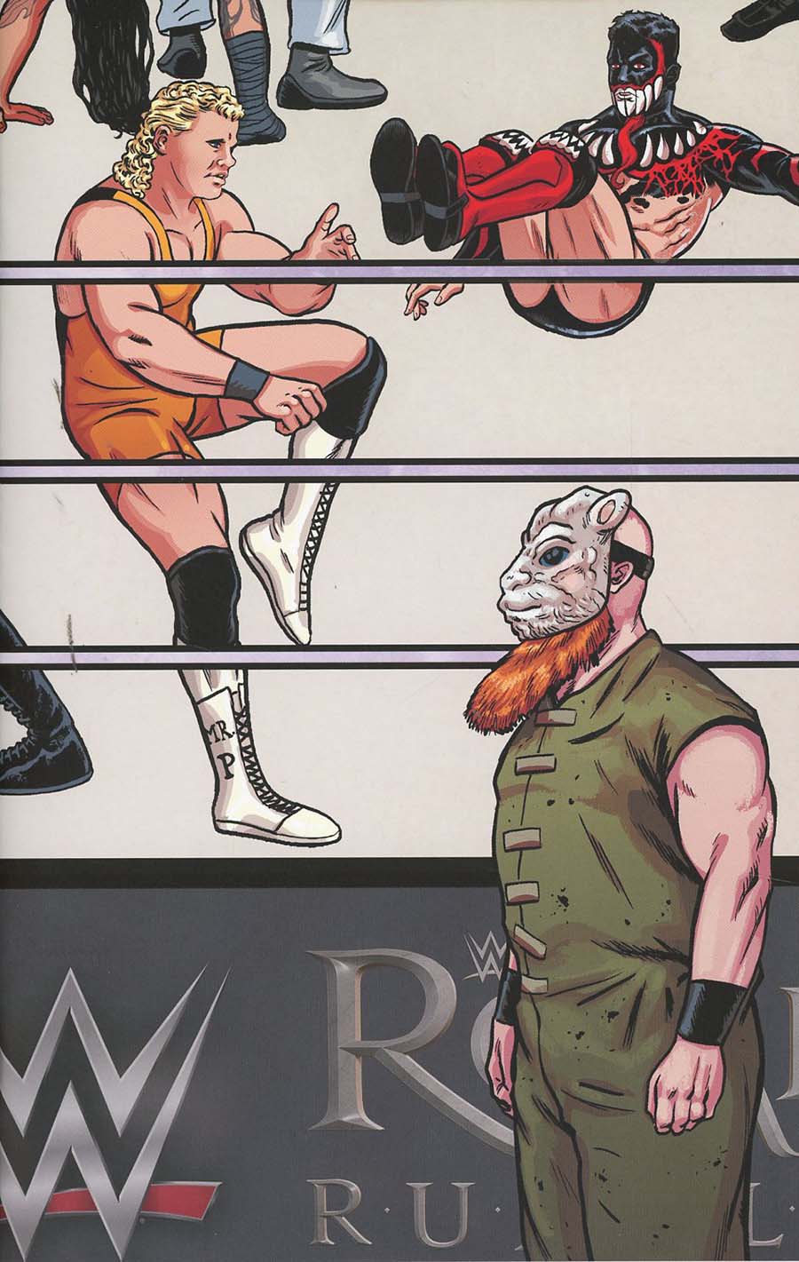 WWE #8 Cover C Variant Brent Schoonover Royal Rumble Connecting Cover