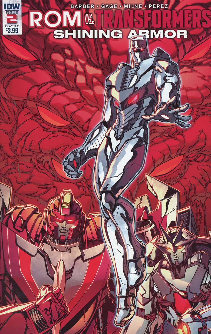 ROM vs Transformers Shining Armor #2 Cover C Variant Bart Sears Cover