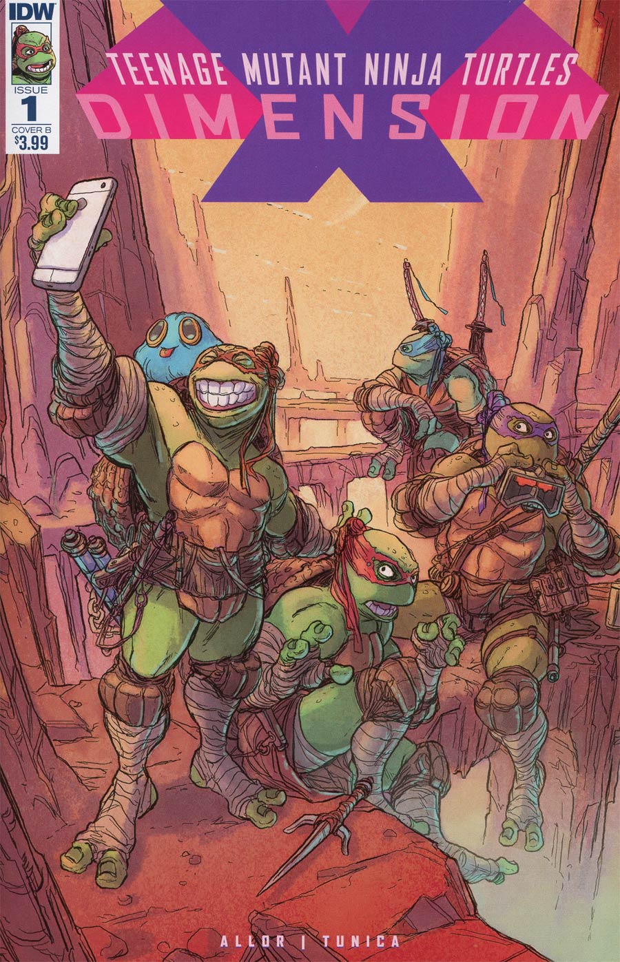 Teenage Mutant Ninja Turtles Dimension X #1 Cover B Variant Pablo Tunica Cover