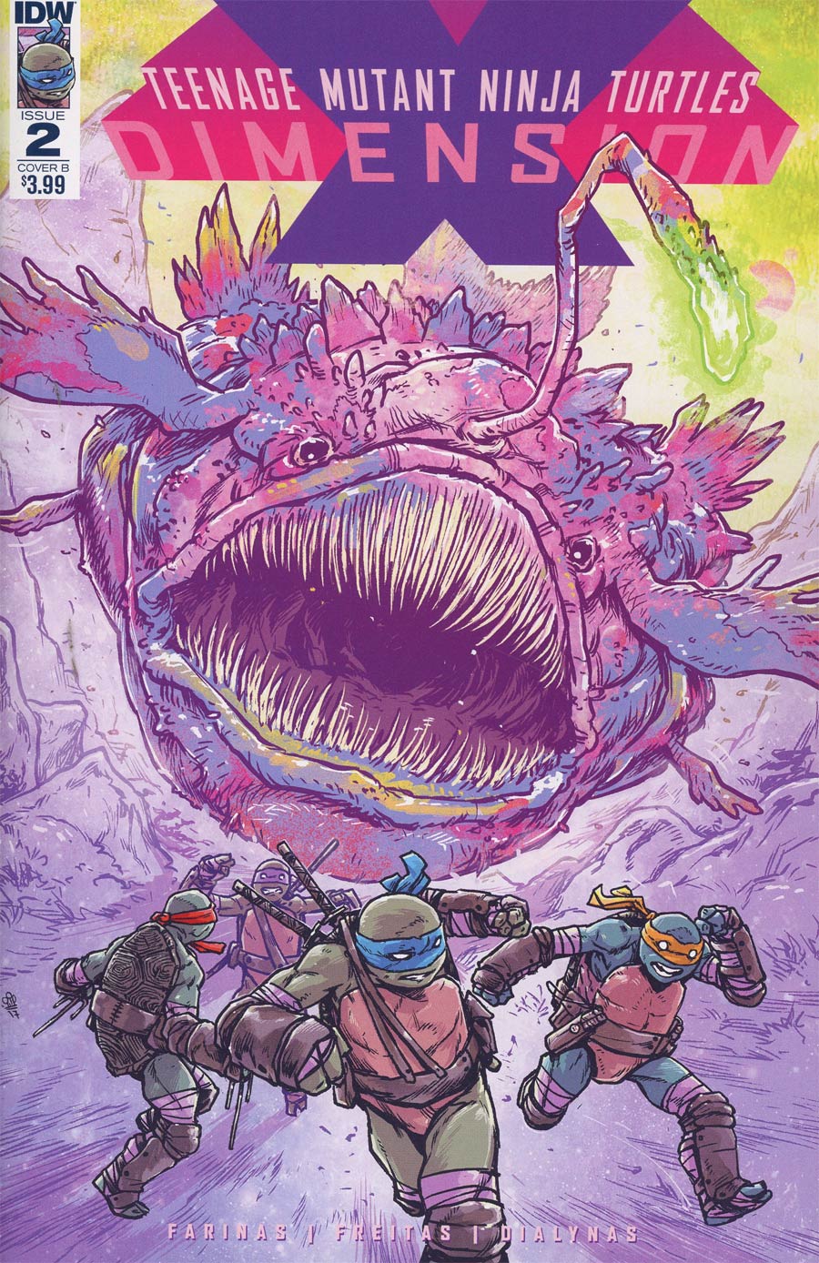 Teenage Mutant Ninja Turtles Dimension X #2 Cover B Variant Michael Dialynas Cover