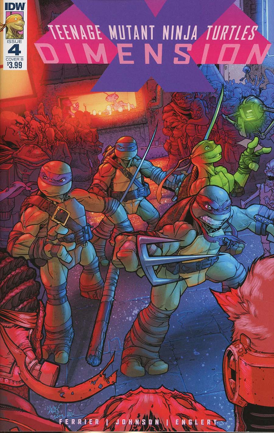 Teenage Mutant Ninja Turtles Dimension X #4 Cover B Variant Chris Johnson Cover