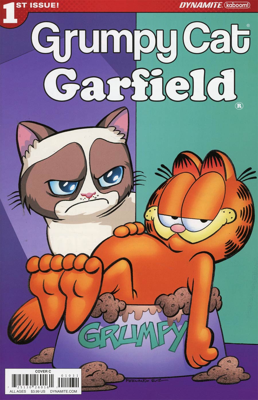 Grumpy Cat Garfield #1 Cover C Variant Fernando Ruiz Cover