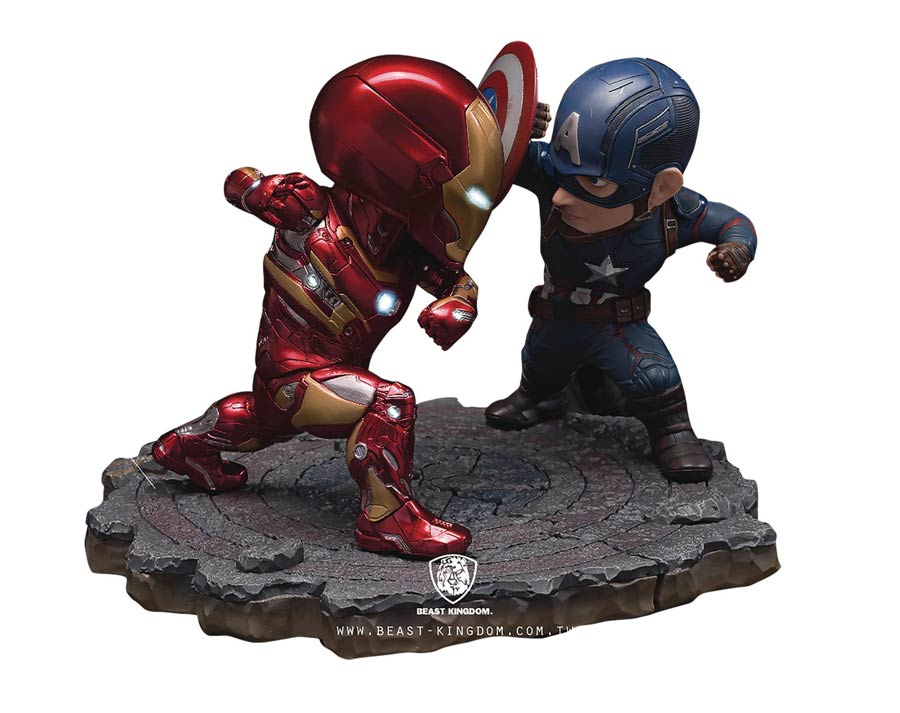 Captain America Civil War EA-025 Captain America vs Iron Man Previews Exclusive Statue