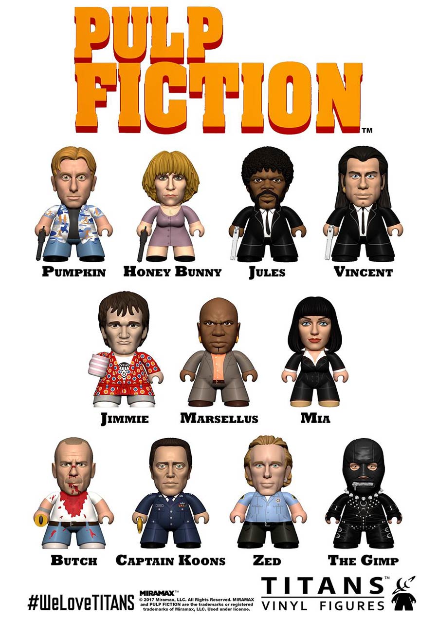 Pulp Fiction Titans Mini Figure Blind Mystery Box 18-Piece Display