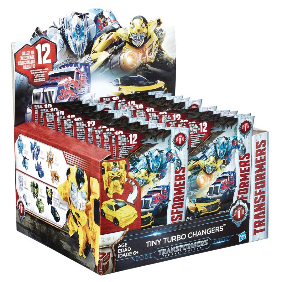 Transformers The Last Knight Tiny Turbo Changers Blind Mystery Box Display