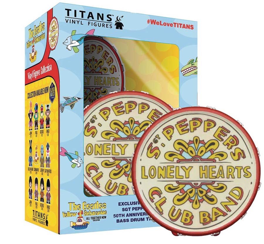 Beatles Titans Sgt Pepper Drum Kit 4.5-Inch Vinyl Figure