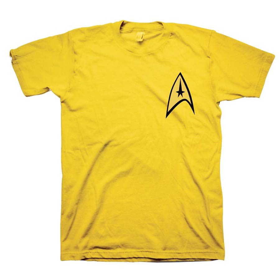 Star Trek Command Yellow T-Shirt Large
