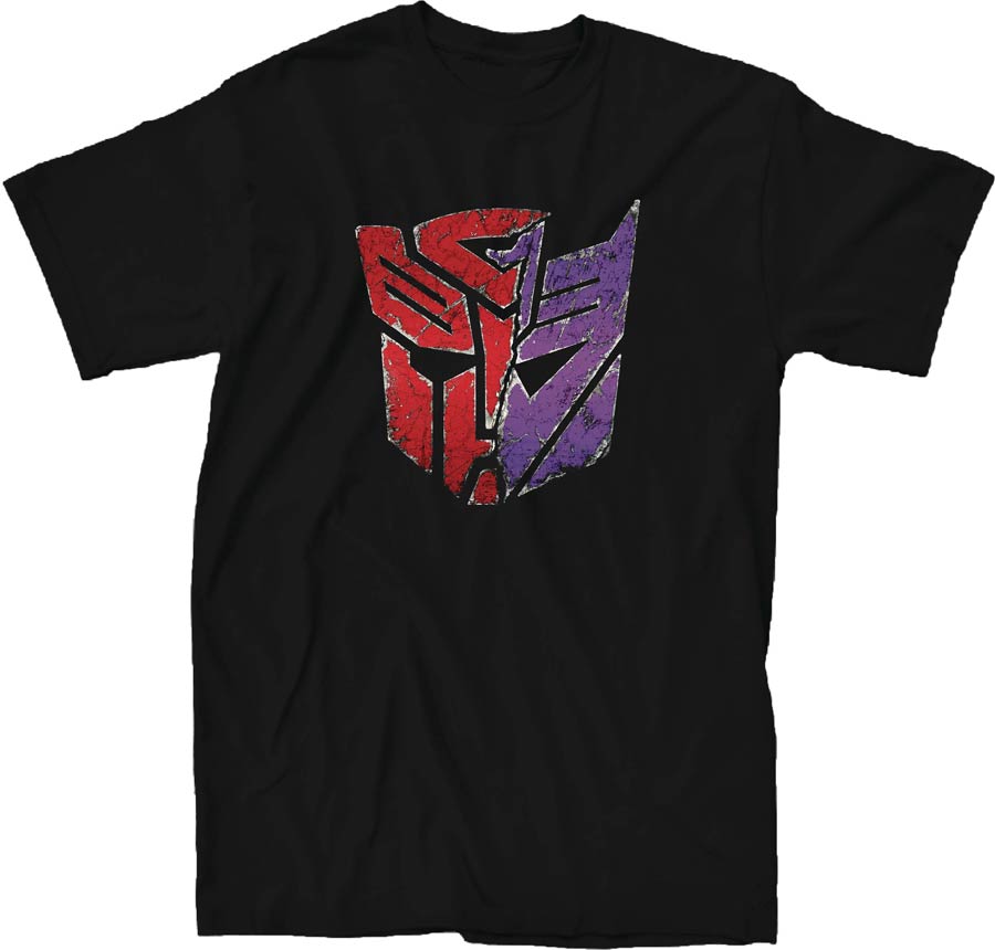 Transformers Fused Fates Black T-Shirt Large