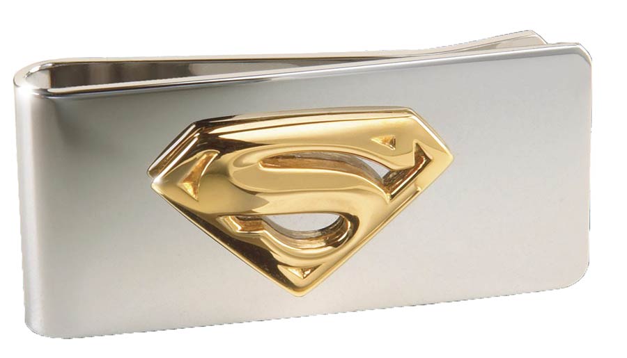 Superman Returns Steel & 24K Gold Plating Money Clip