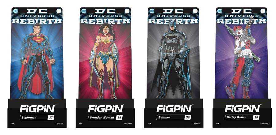 FigPin DC Comics Rebirth Figure Pin 6-Piece Assortment Case