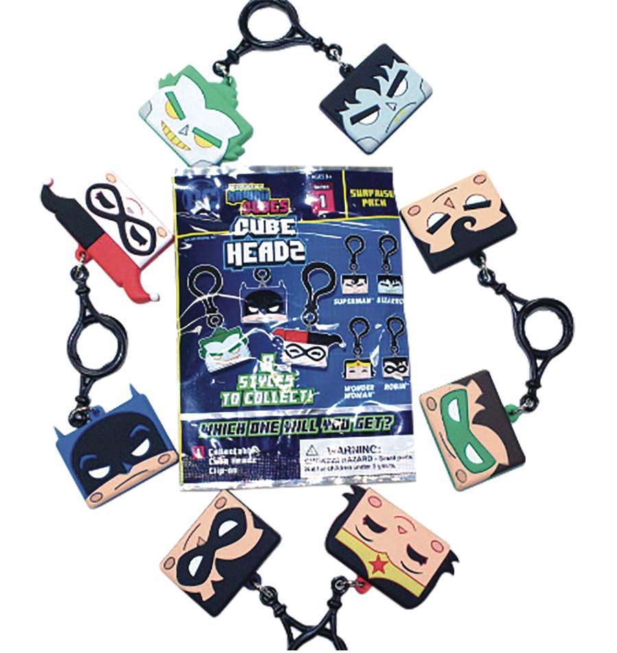 Kawaii Cubes DC Comics Cube Headz Keyring Blind Mystery Box 36-Piece Display