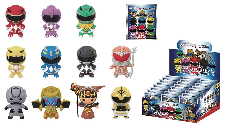 Power Rangers Laser Cut Figural Keyring Blind Mystery Box 24-Piece Display