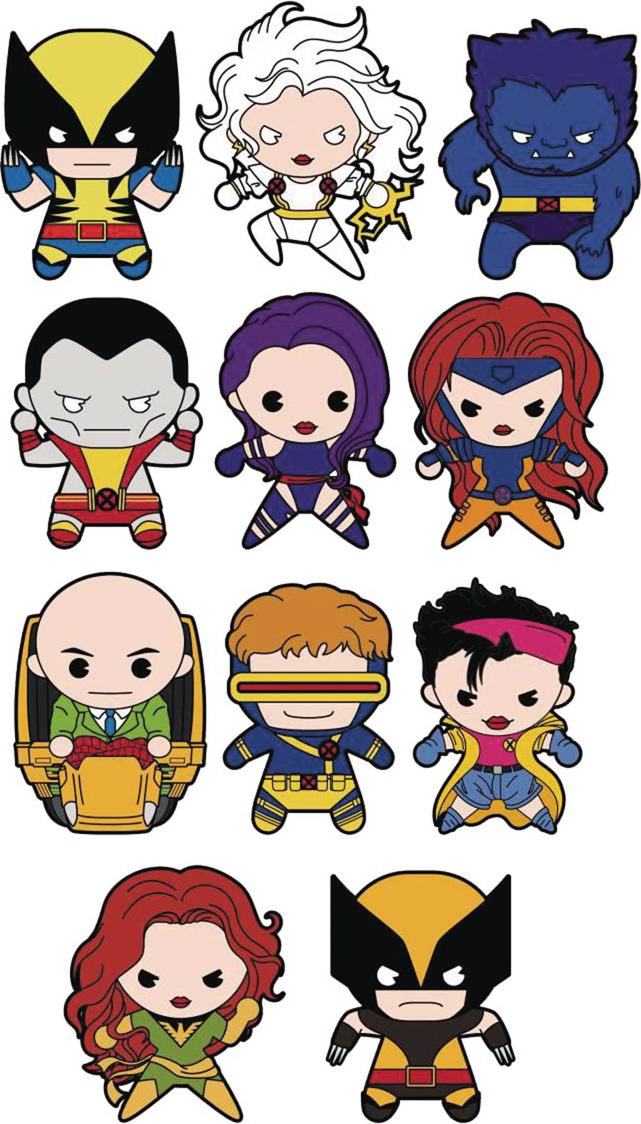 X-Men Laser Cut Figural Keyring Blind Mystery Box 24-Piece Display