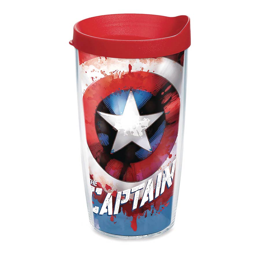 Tervis Marvel Captain America Tumbler With Lid - 16-Ounce