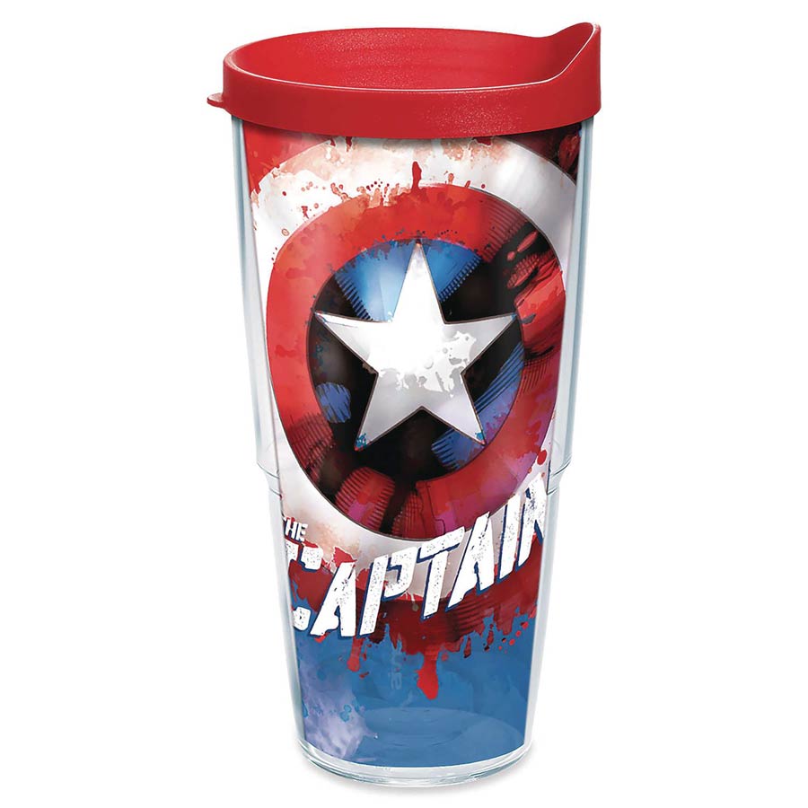 Tervis Marvel Captain America Tumbler With Lid - 24-Ounce