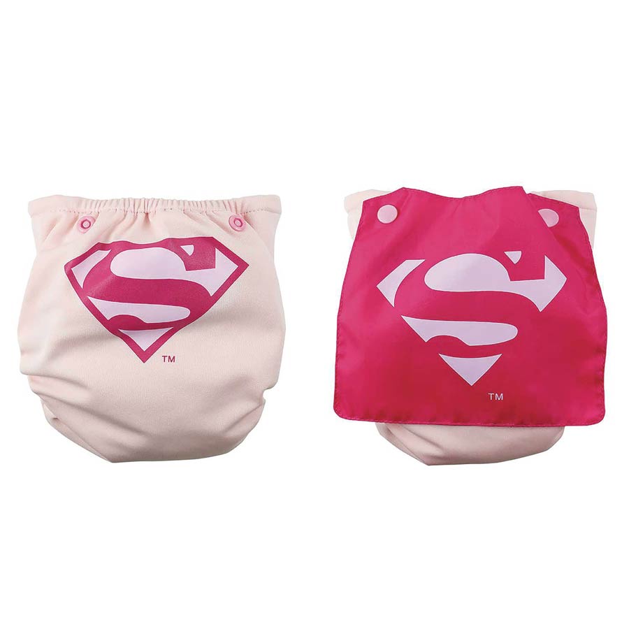 DC Heroes Snap-In-One Cloth Diaper With Cape - Supergirl
