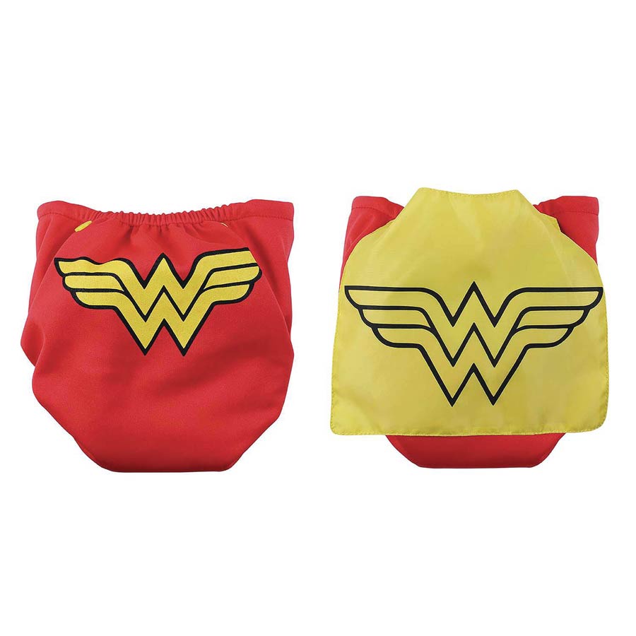 DC Heroes Snap-In-One Cloth Diaper With Cape - Wonder Woman
