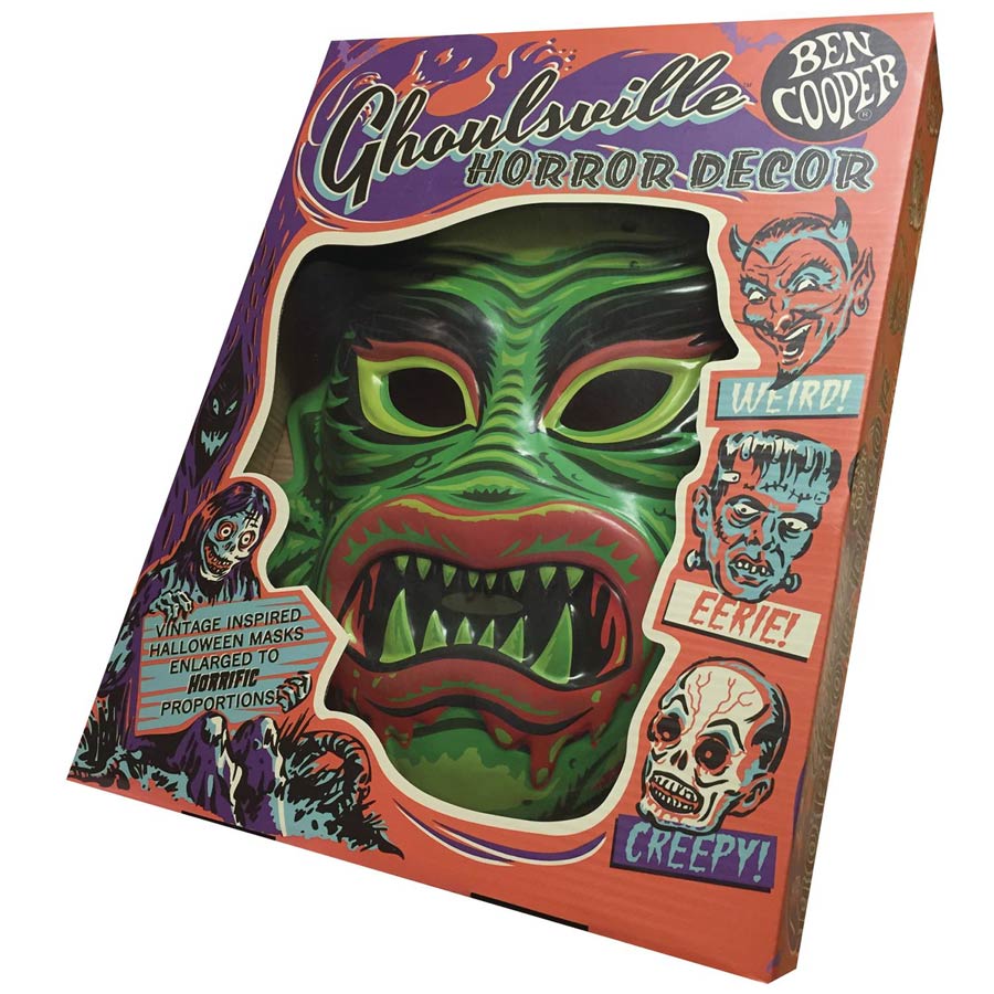 Ghoulsville Vac-Tastic Plastic Mask - Fish Face (Glow-In-The-Dark)