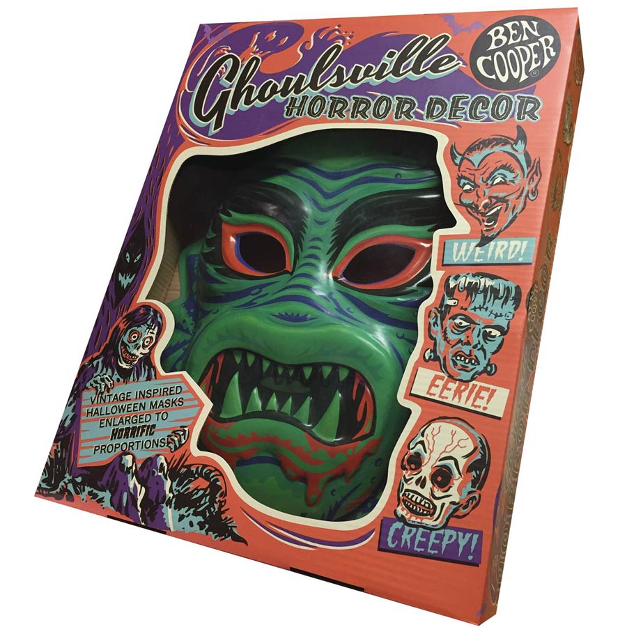 Ghoulsville Vac-Tastic Plastic Mask - Swamp Freak (Glow-In-The-Dark)