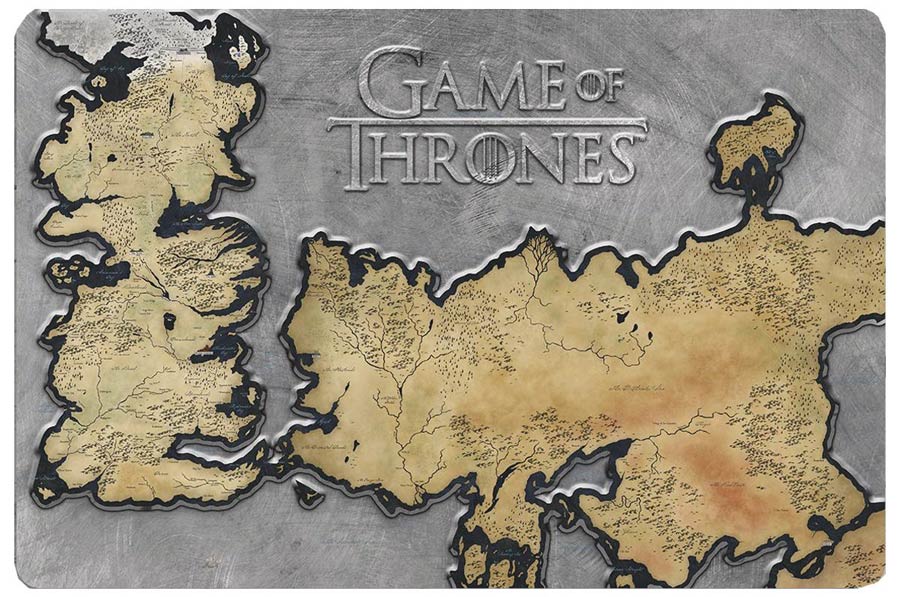 Game Of Thrones Metal Wall Decor - Westeros Map